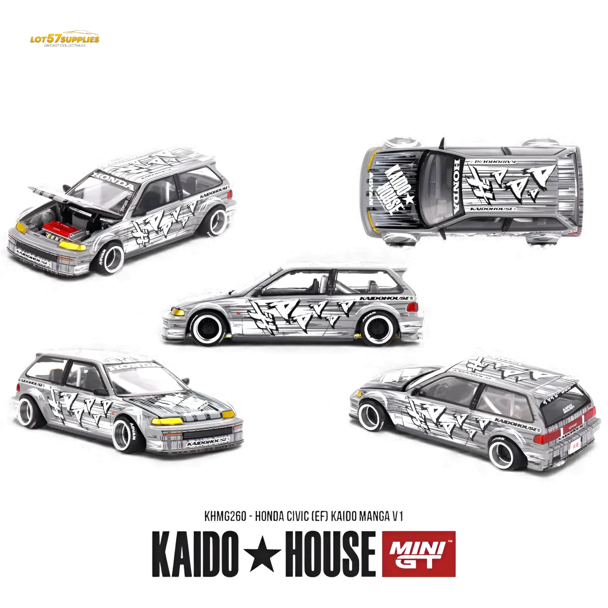 (Pre-Order) Mini GT x Kaido House Honda Civic EF Kaido Manga V1 1:64 - ToylandEU