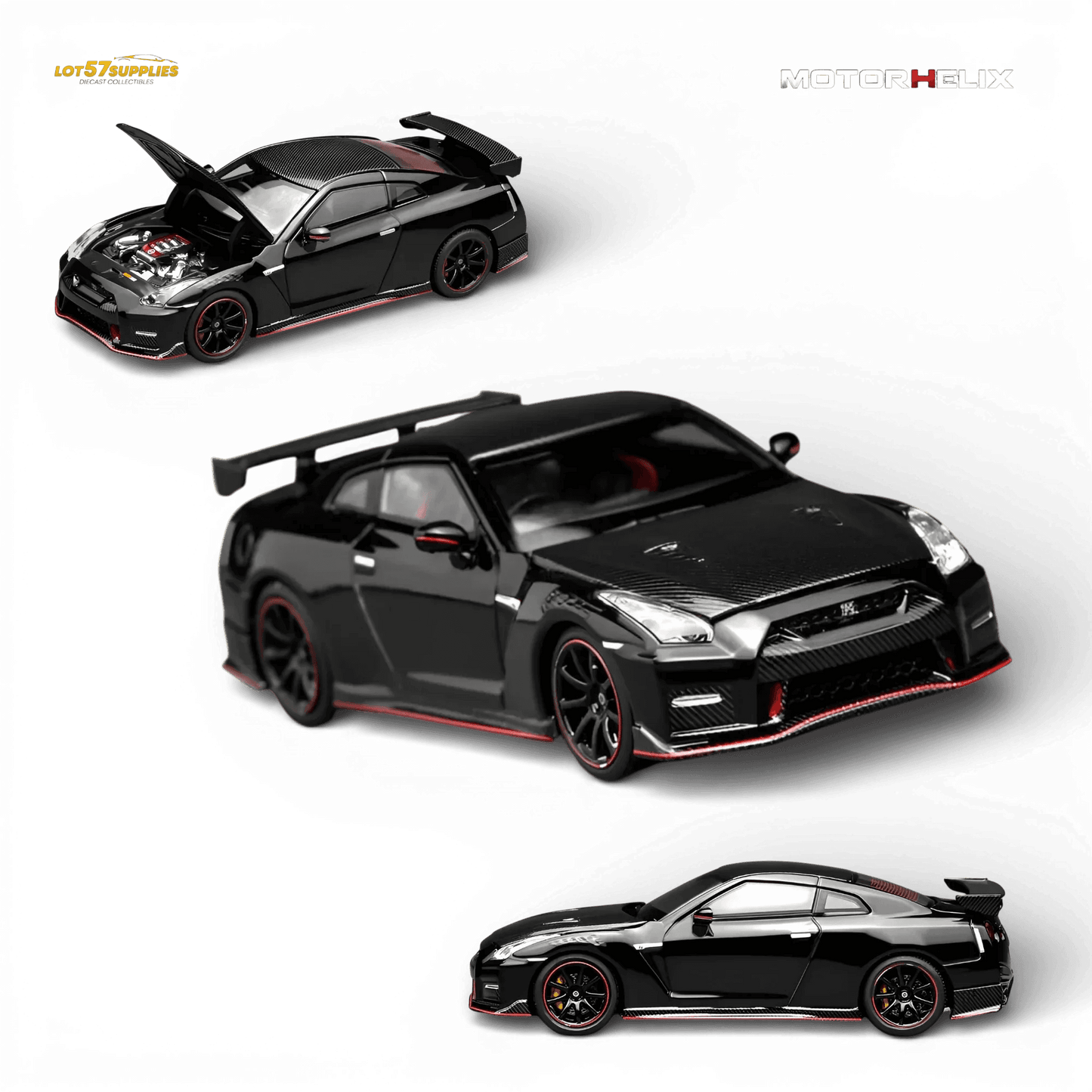 Officially Licensed Nissan GT-R NISMO 1:64 Diecast Model Meteor Black - ToylandEU