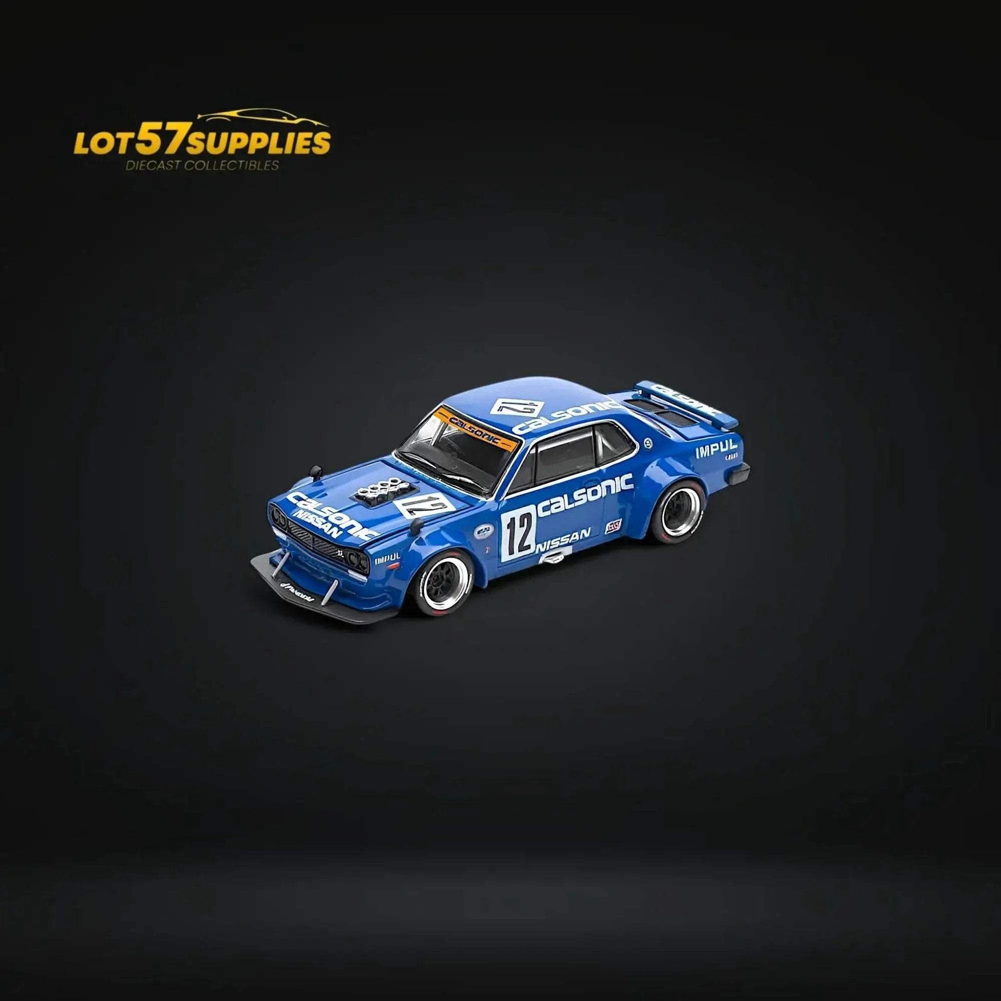 (Pre-Order) PopRace Skyline GT-R V8 Drift (Hakosuka) - Calsonic Blue 1:64 - ToylandEU
