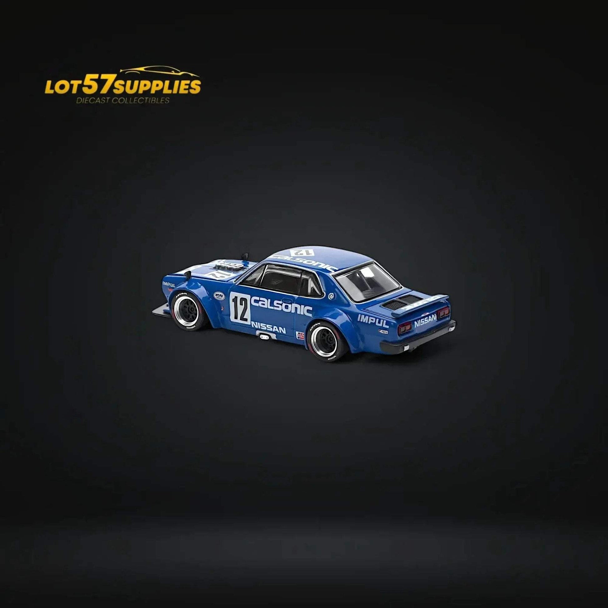 (Pre-Order) PopRace Skyline GT-R V8 Drift (Hakosuka) - Calsonic Blue 1:64 - ToylandEU