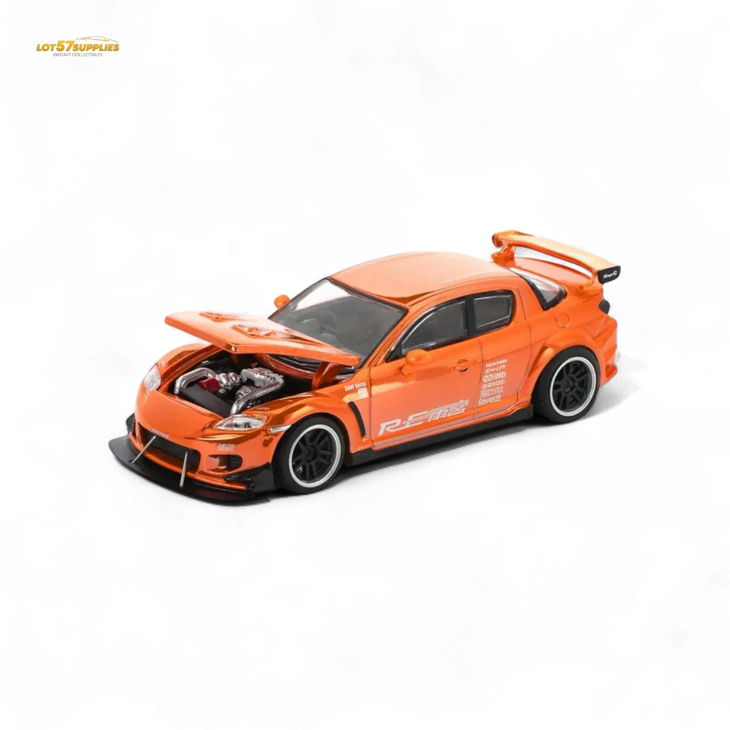 (Pre-Order) Poprace MAZDA RX-8 RE-AMEMIYA - CHROME ORANGE 1:64 - ToylandEU