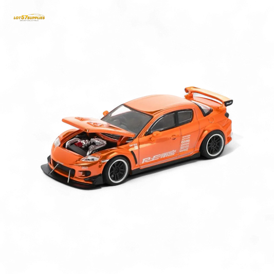 (Pre-Order) Poprace MAZDA RX-8 RE-AMEMIYA - CHROME ORANGE 1:64 - ToylandEU