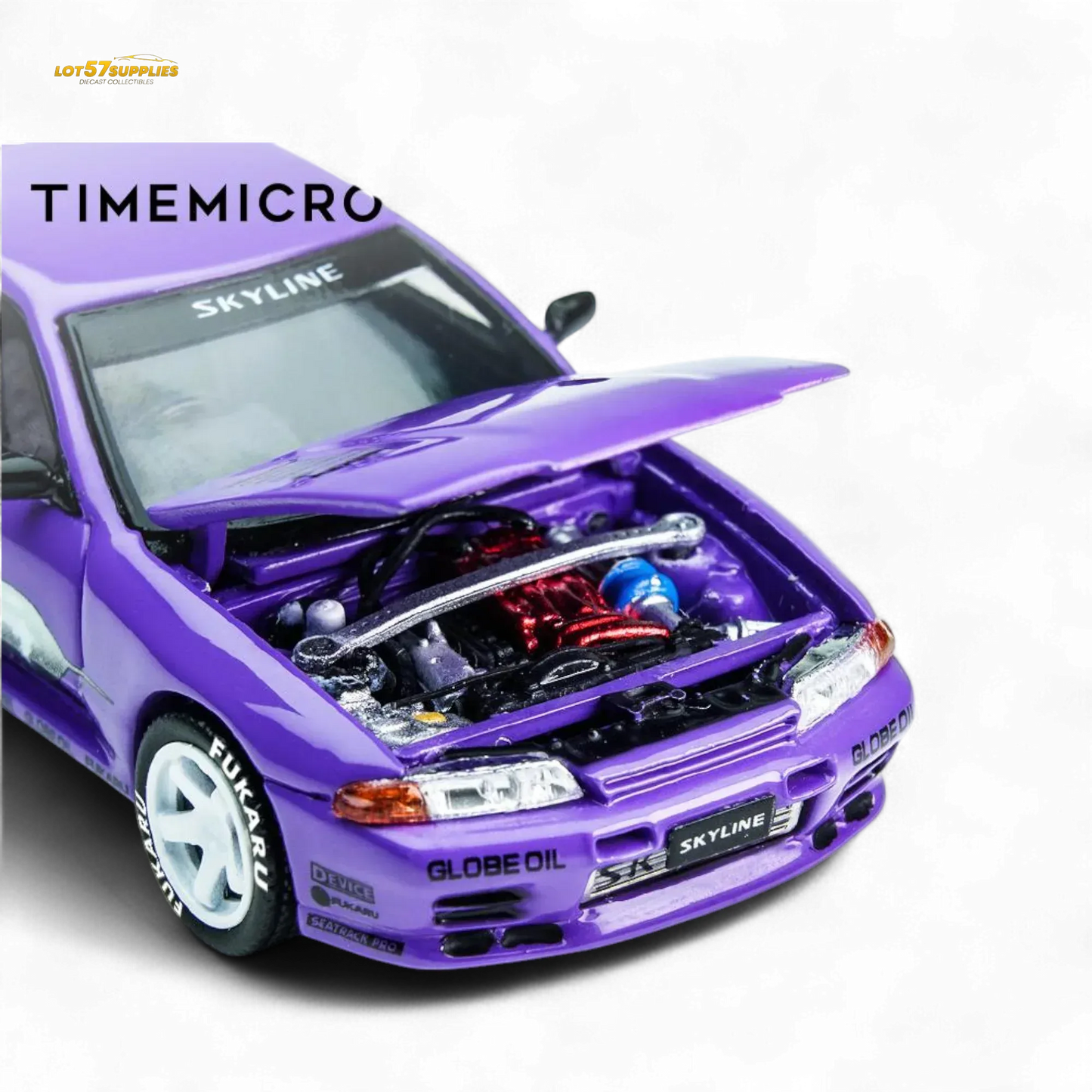 (Pre-Order) TimeMicro Skyline GT-R R32 Los Santos Drift - Purple 1/64 - ToylandEU