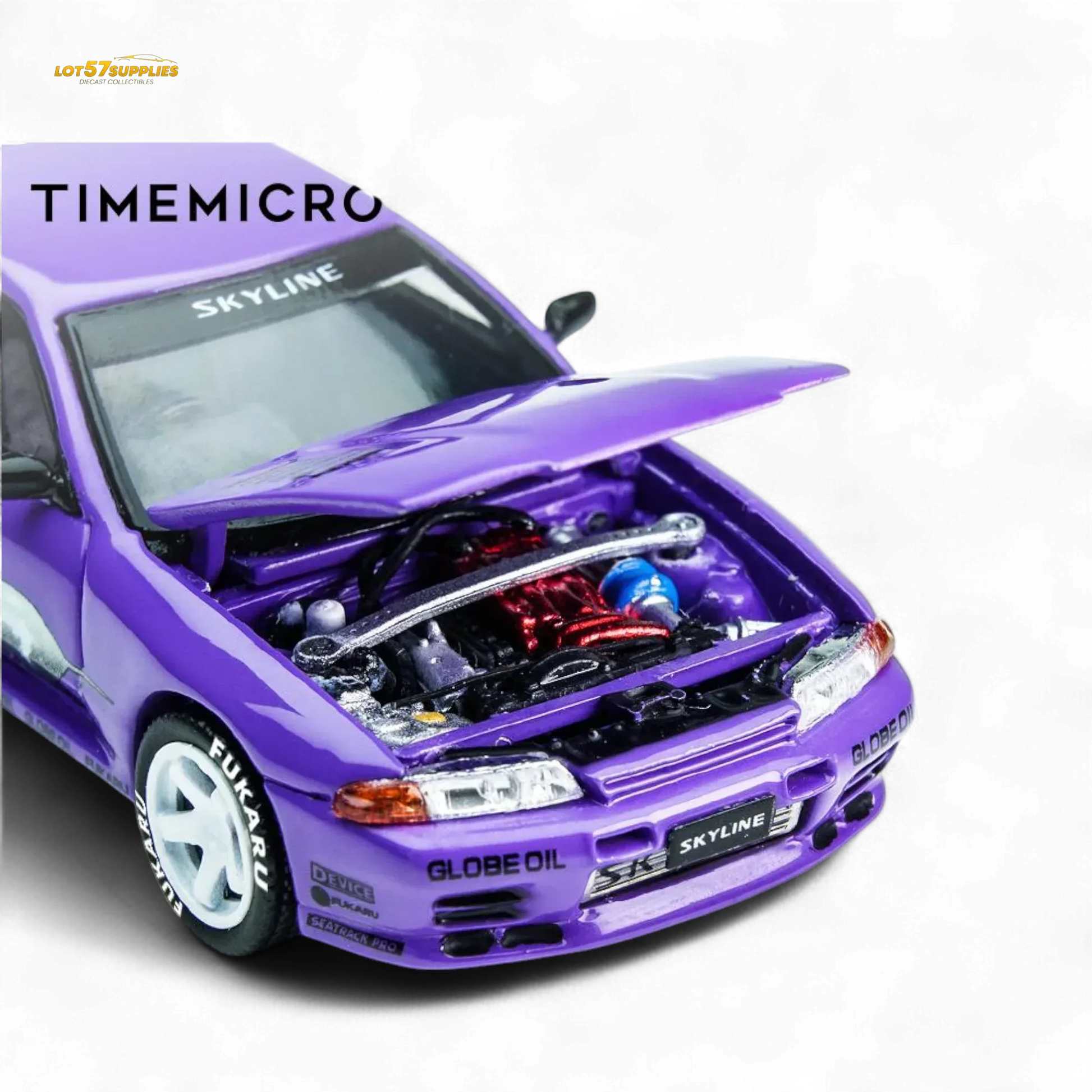(Pre-Order) TimeMicro Skyline GT-R R32 Los Santos Drift - Purple 1/64 - ToylandEU