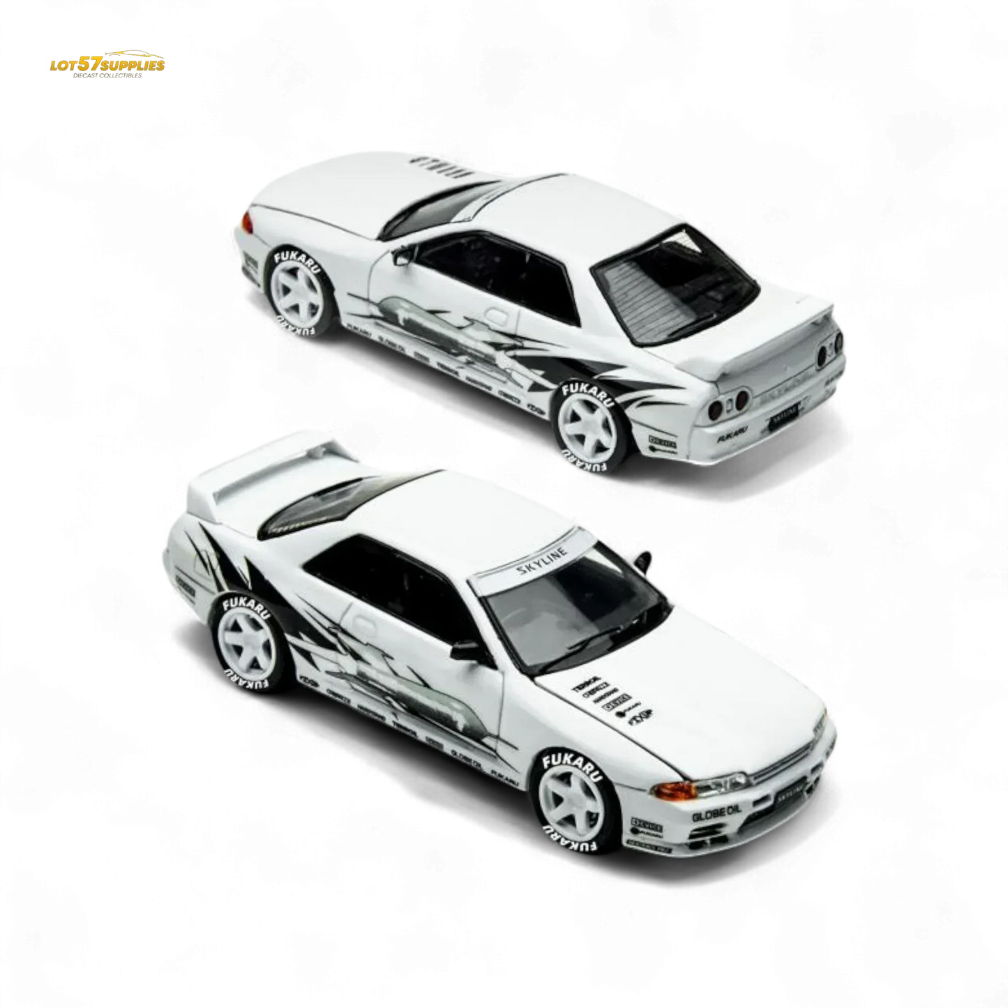 (Pre-Order) TimeMicro Skyline GT-R R32 Los Santos Drift - White 1/64 - ToylandEU