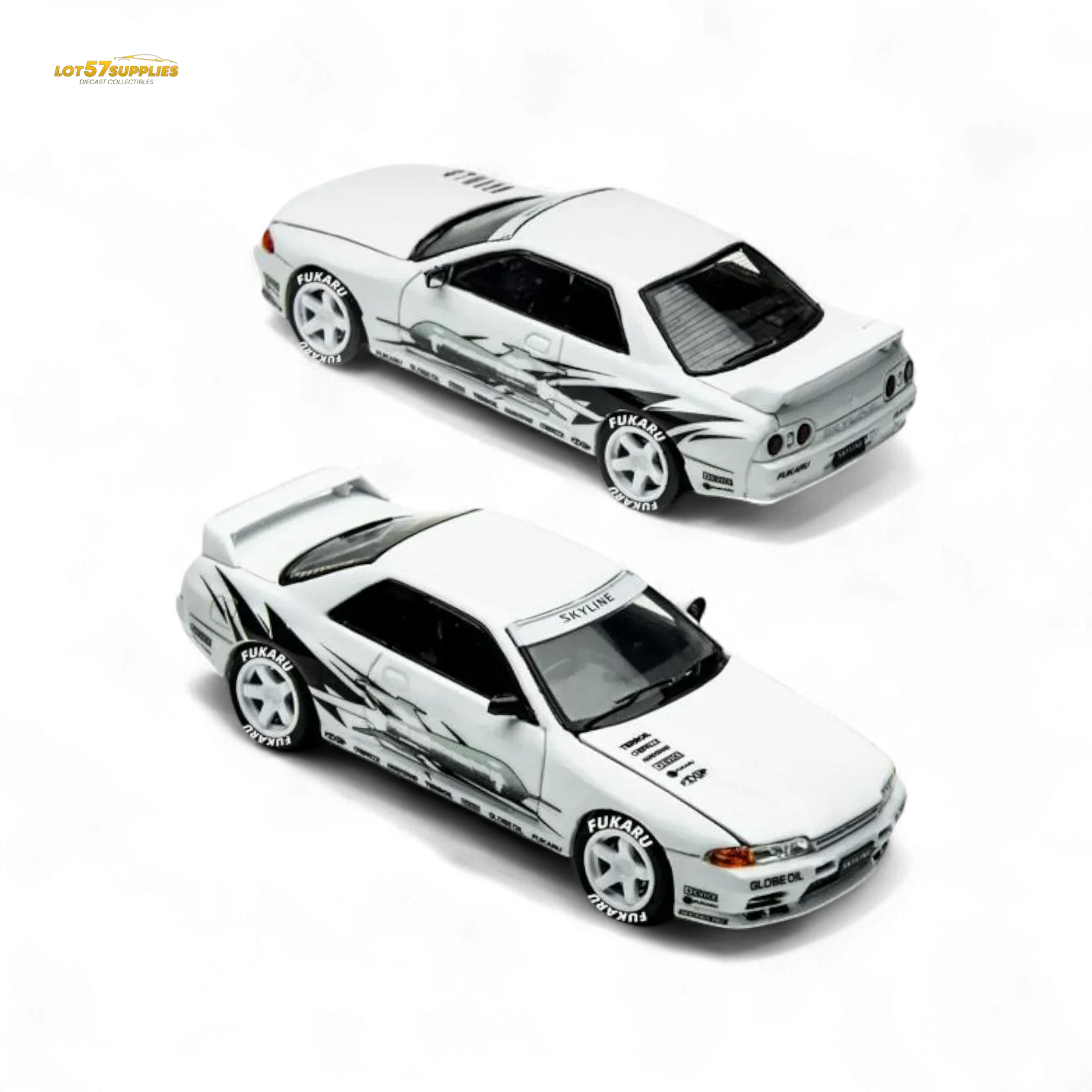 (Pre-Order) TimeMicro Skyline GT-R R32 Los Santos Drift - White 1/64 - ToylandEU