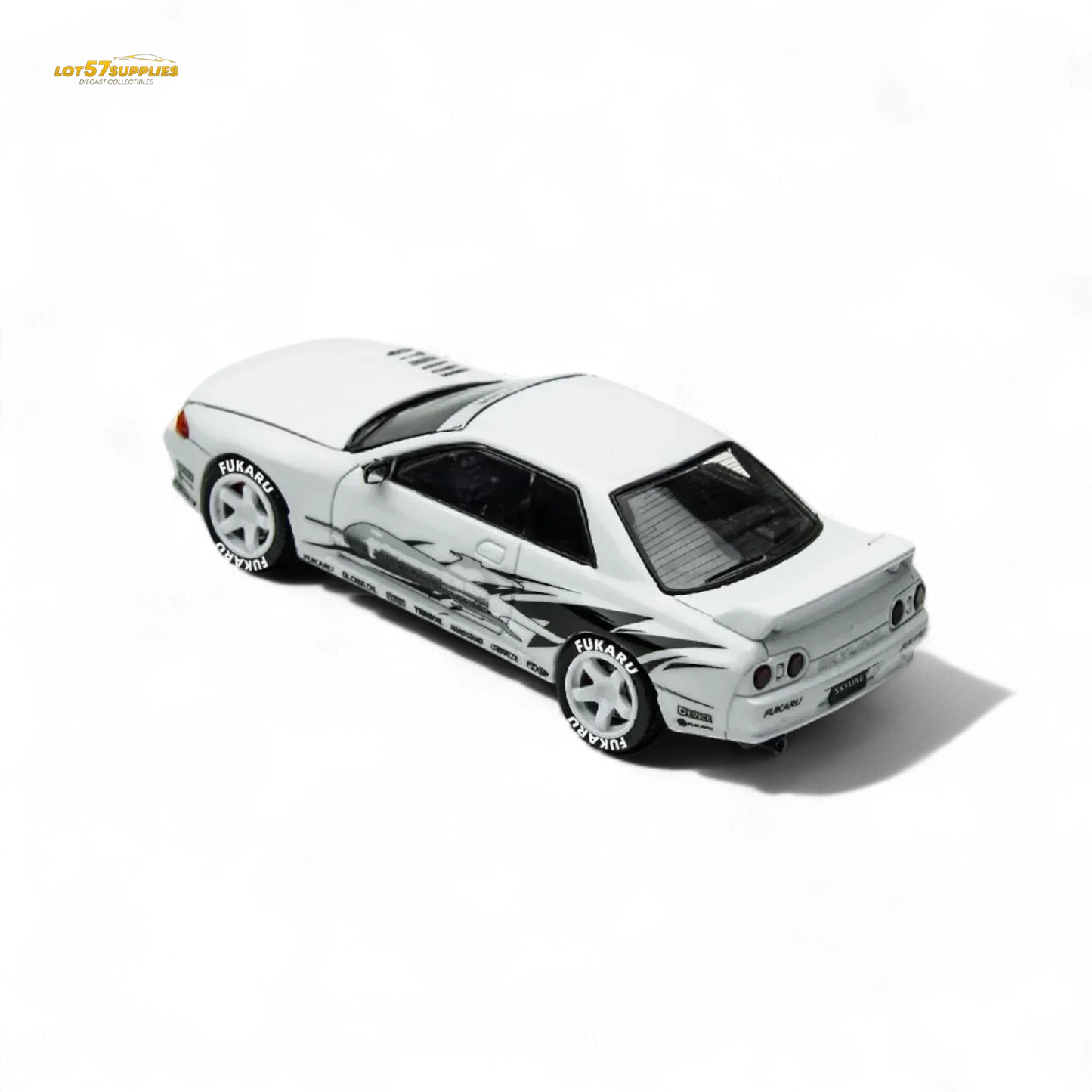 (Pre-Order) TimeMicro Skyline GT-R R32 Los Santos Drift - White 1/64 - ToylandEU