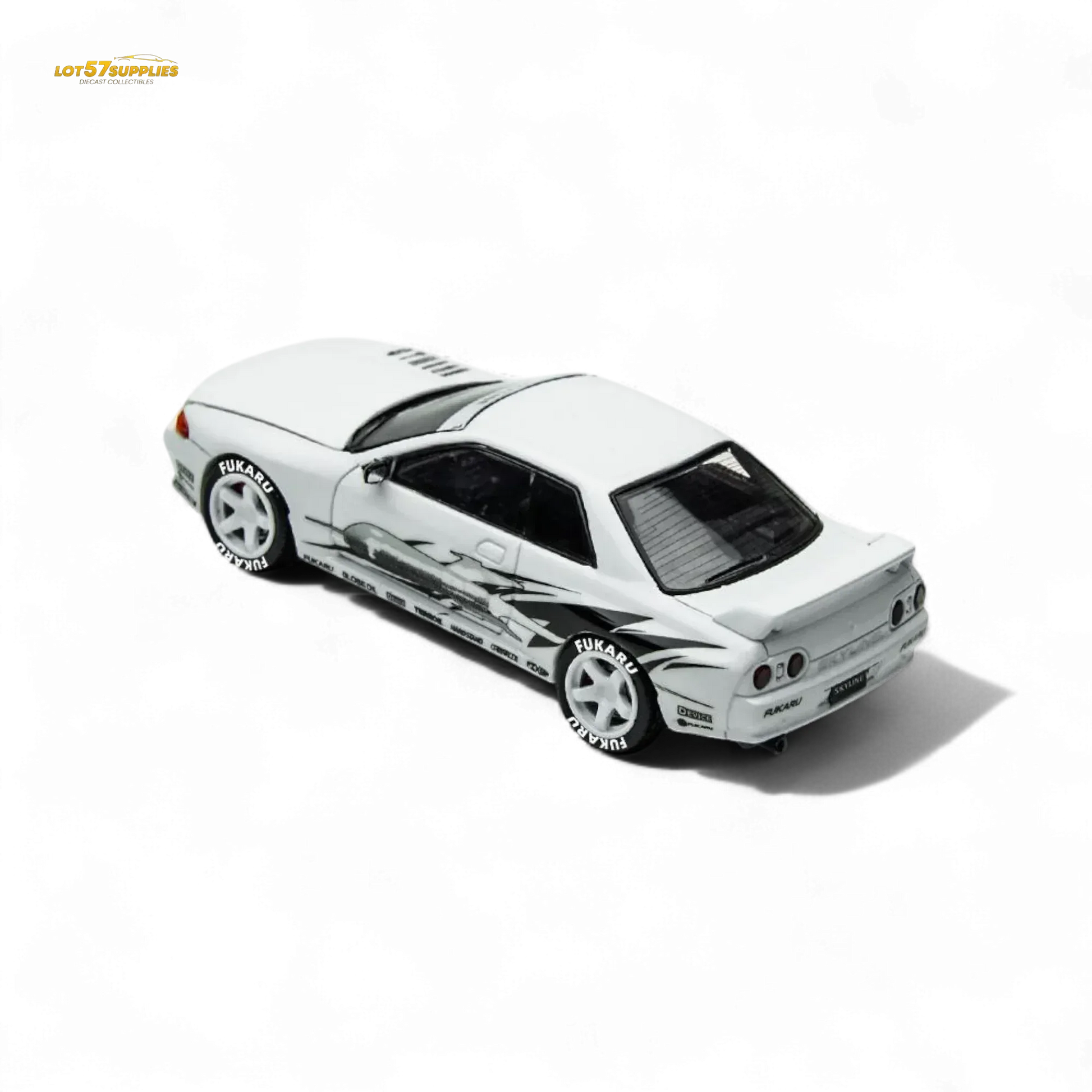 (Pre-Order) TimeMicro Skyline GT-R R32 Los Santos Drift - White 1/64 - ToylandEU