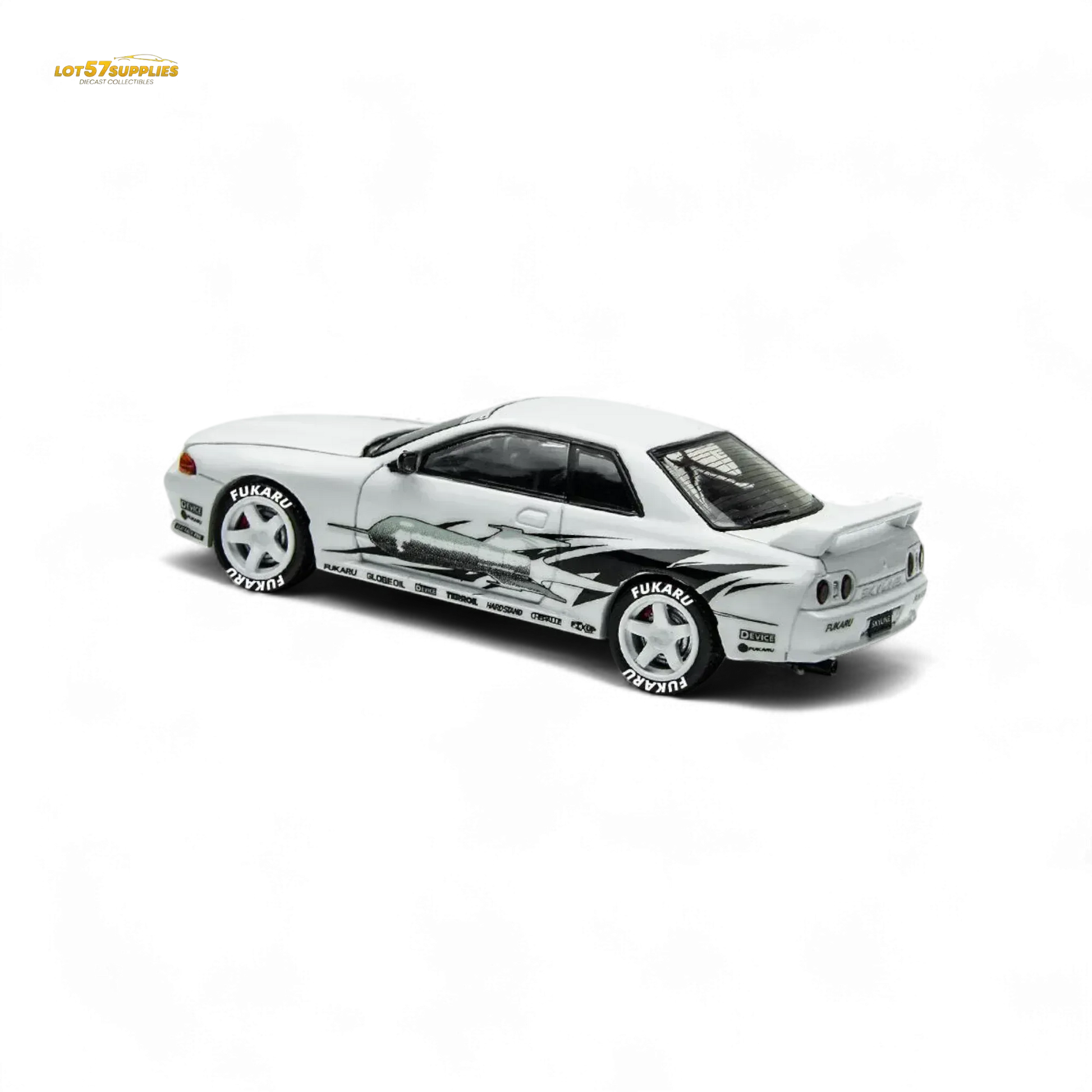 (Pre-Order) TimeMicro Skyline GT-R R32 Los Santos Drift - White 1/64 - ToylandEU