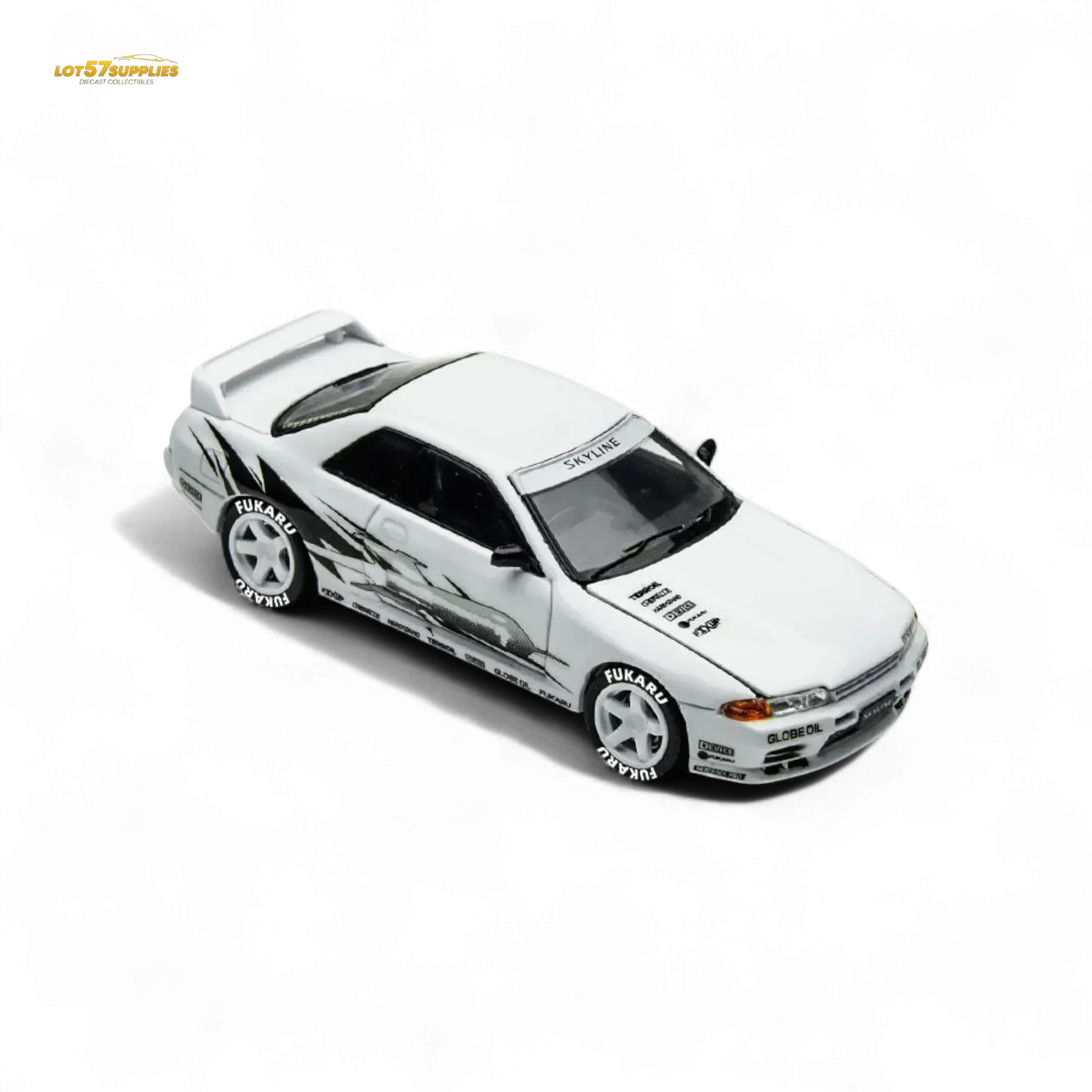 (Pre-Order) TimeMicro Skyline GT-R R32 Los Santos Drift - White 1/64 - ToylandEU