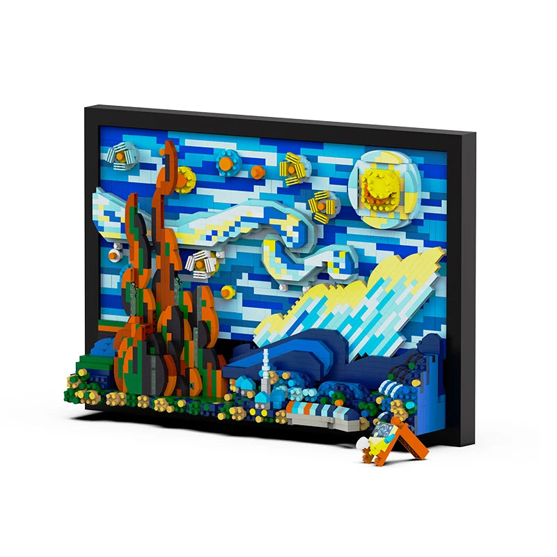 Premium 1731 Piece Creative 3D Oil Painting Building Blocks Set With Famous Art Photo Frame For Adults And Kids - ToylandEU