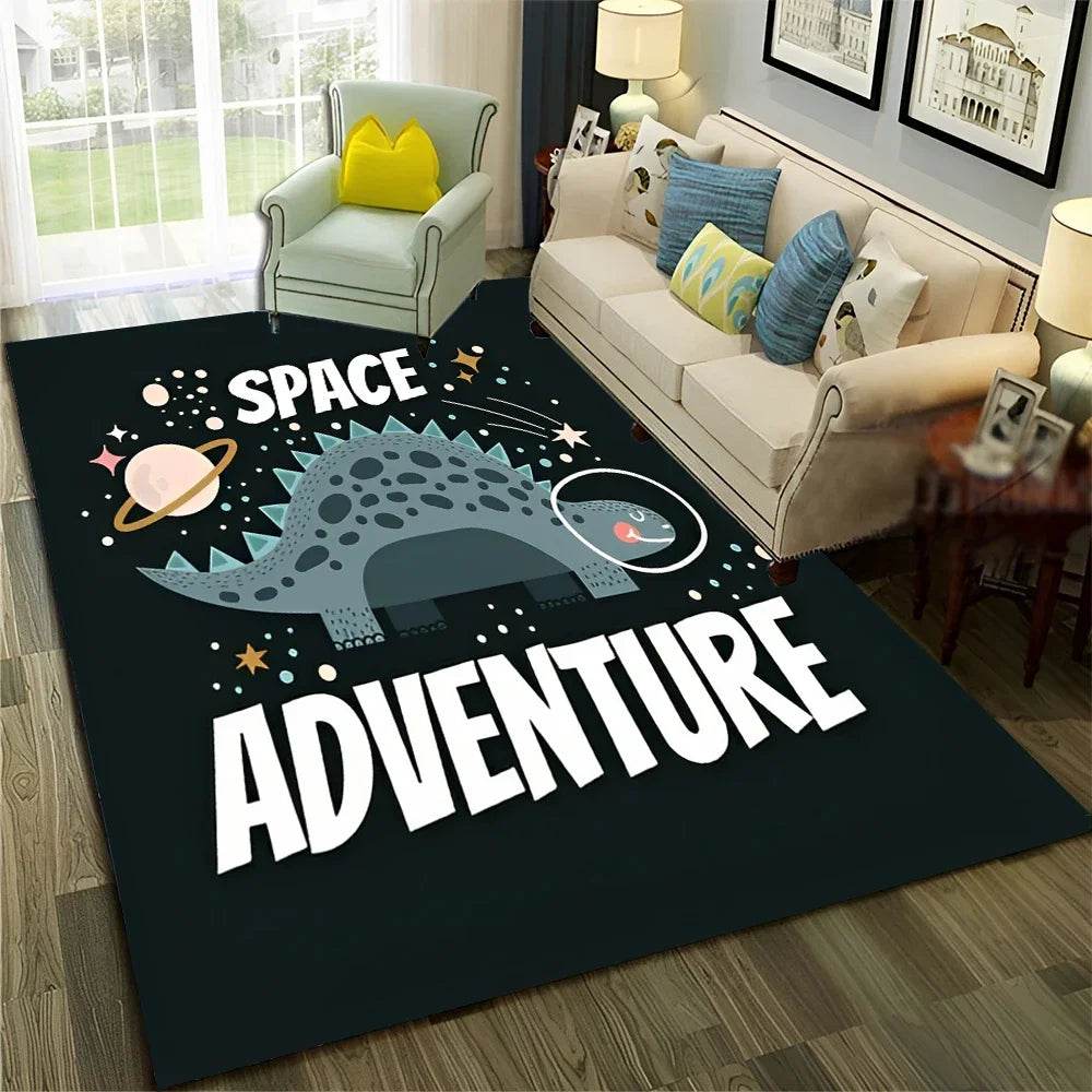 Premium 3D Dino Cartoon Space Rug Non Slip For Kids Room - ToylandEU