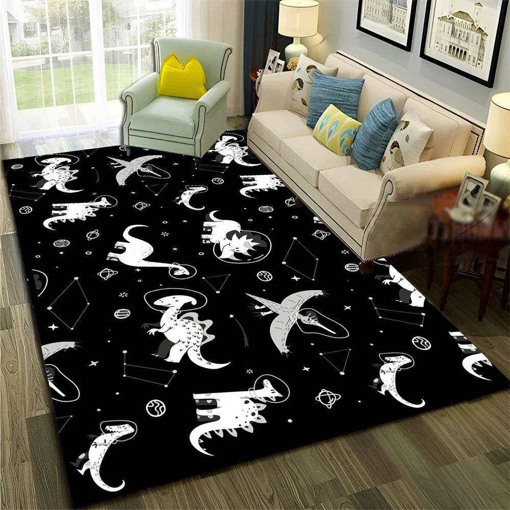 Premium 3D Dino Cartoon Space Rug Non Slip For Kids Room - ToylandEU