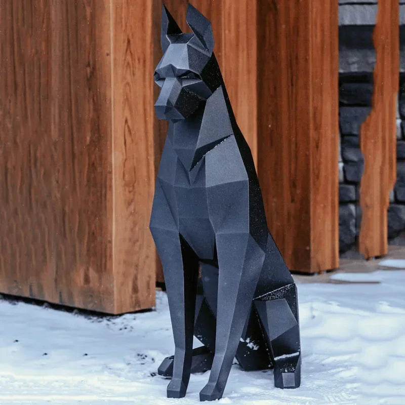 Premium 3D Doberman Sculpture Handmade Papercraft Decor - ToylandEU