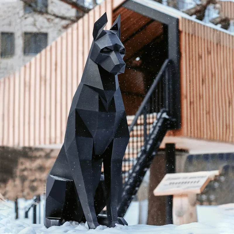 Premium 3D Doberman Sculpture Handmade Papercraft Decor - ToylandEU