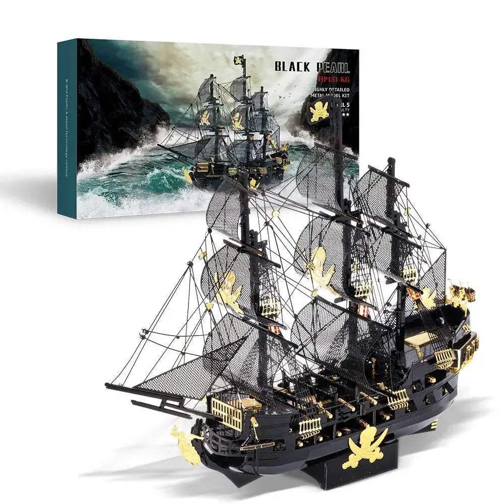 Premium 3D Metal Puzzle Kit Black Pearl Model DIY Assembly Toy for Adults and Teens - ToylandEU