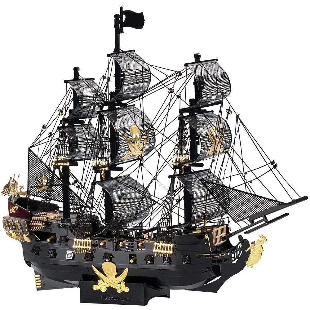 Premium 3D Metal Puzzle Kit Black Pearl Model DIY Assembly Toy for Adults and Teens - ToylandEU
