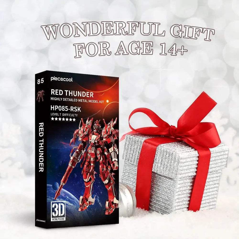 Premium 3D Metal Puzzle Kit Red Thunder Model Building Toy for Adults and Teens - ToylandEU