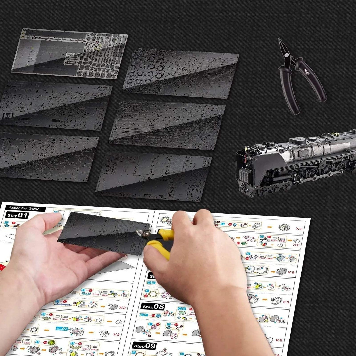 Premium 3D Metal Puzzle Kit with Detailed Locomotive Design for Hobbyists and Collectors - ToylandEU