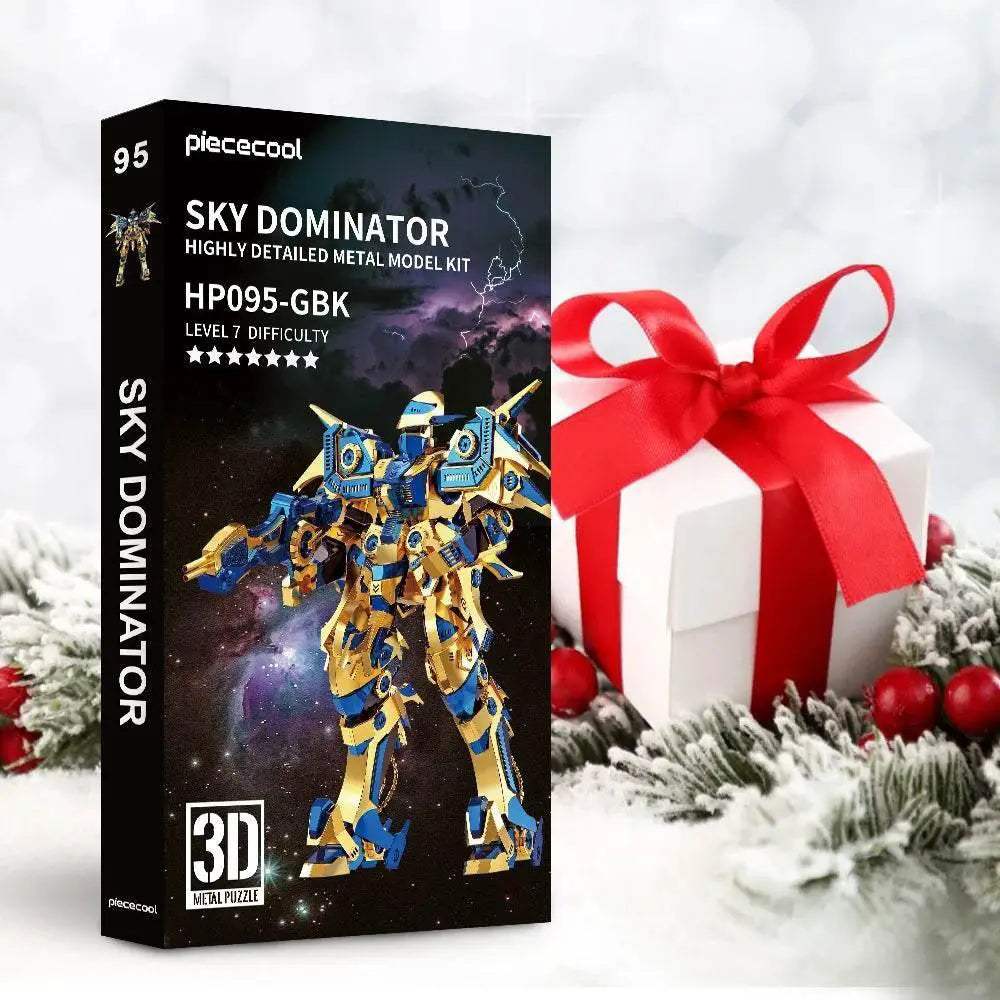 Premium 3D Metal Puzzle Kit with Sky Dominator Model for Adults and Teens - ToylandEU