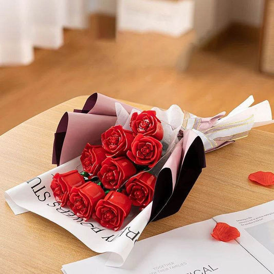 Premium 3D Rose Building Blocks DIY Flower Valentine Gift - ToylandEU