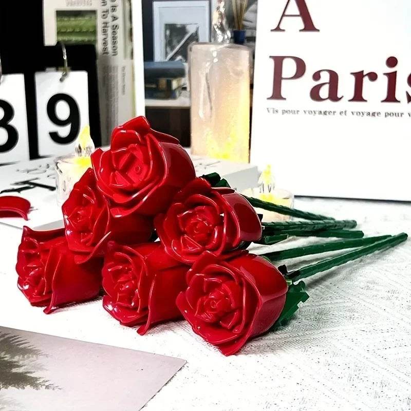 Premium 3D Rose Building Blocks DIY Flower Valentine Gift - ToylandEU