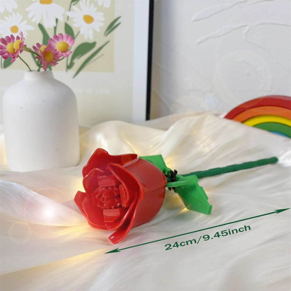Premium 3D Rose Building Blocks DIY Flower Valentine Gift - ToylandEU