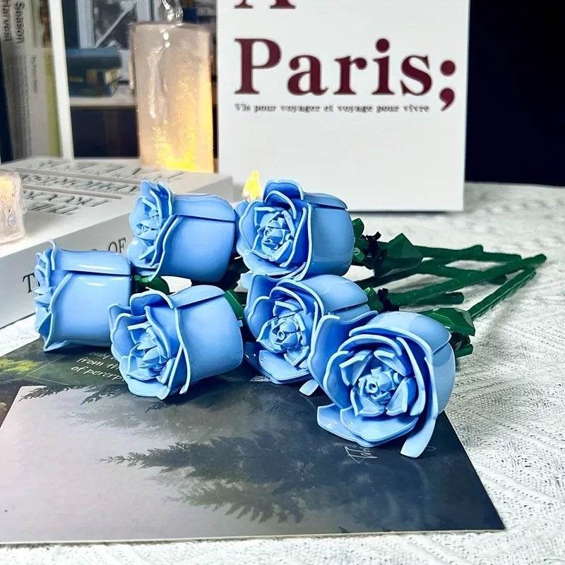 Premium 3D Rose Building Blocks DIY Flower Valentine Gift - ToylandEU