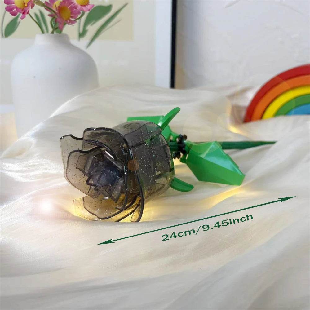 Premium 3D Rose Building Blocks DIY Flower Valentine Gift - ToylandEU