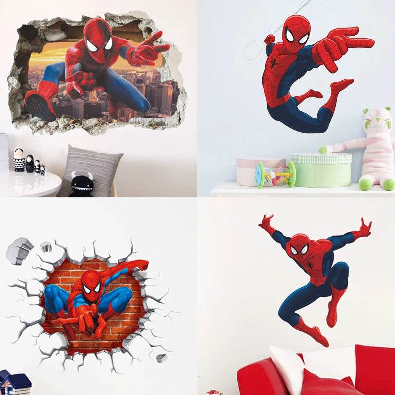 Premium 3D Spiderman Wall Stickers For Kids Room Decor - ToylandEU