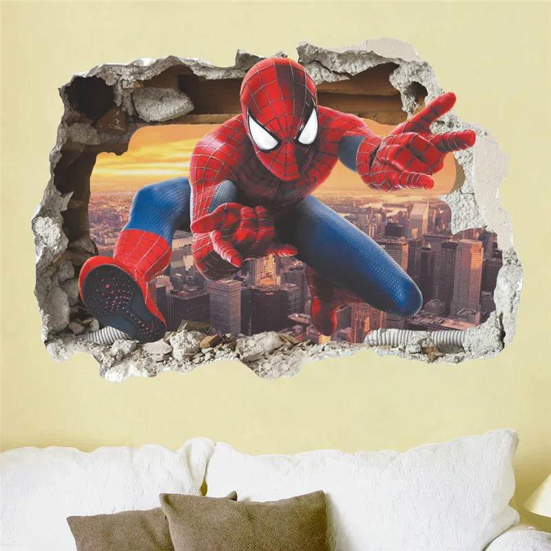 Premium 3D Spiderman Wall Stickers For Kids Room Decor - ToylandEU