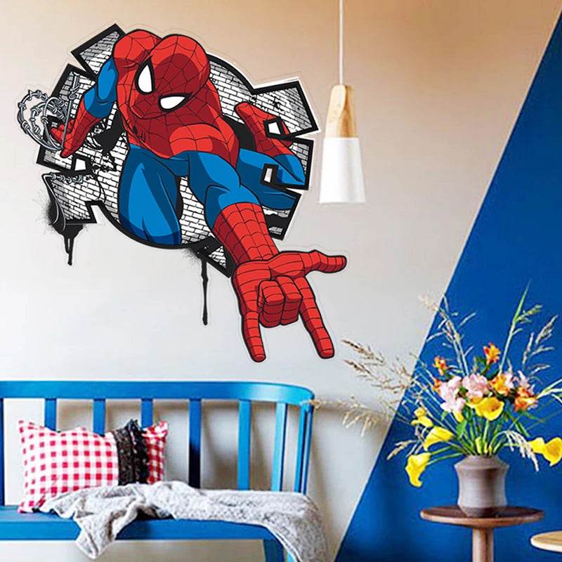 Premium 3D Spiderman Wall Stickers For Kids Room Decor - ToylandEU