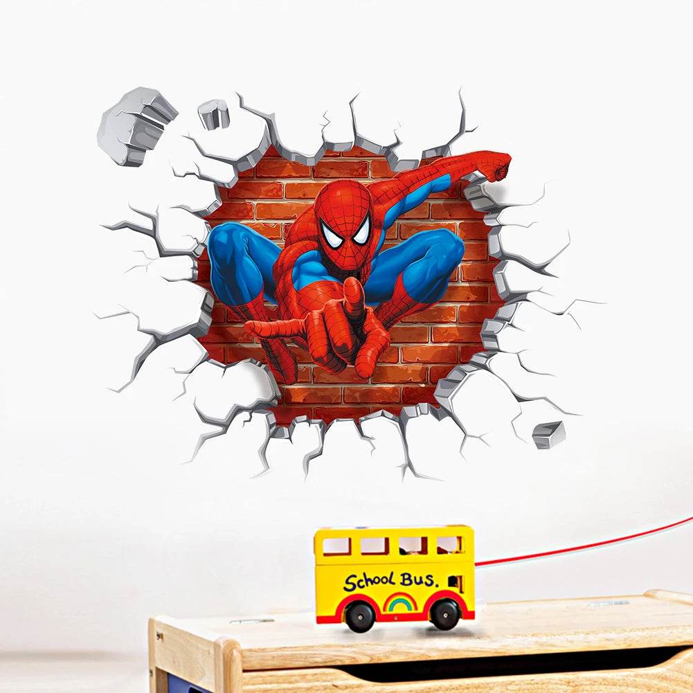 Premium 3D Spiderman Wall Stickers For Kids Room Decor - ToylandEU
