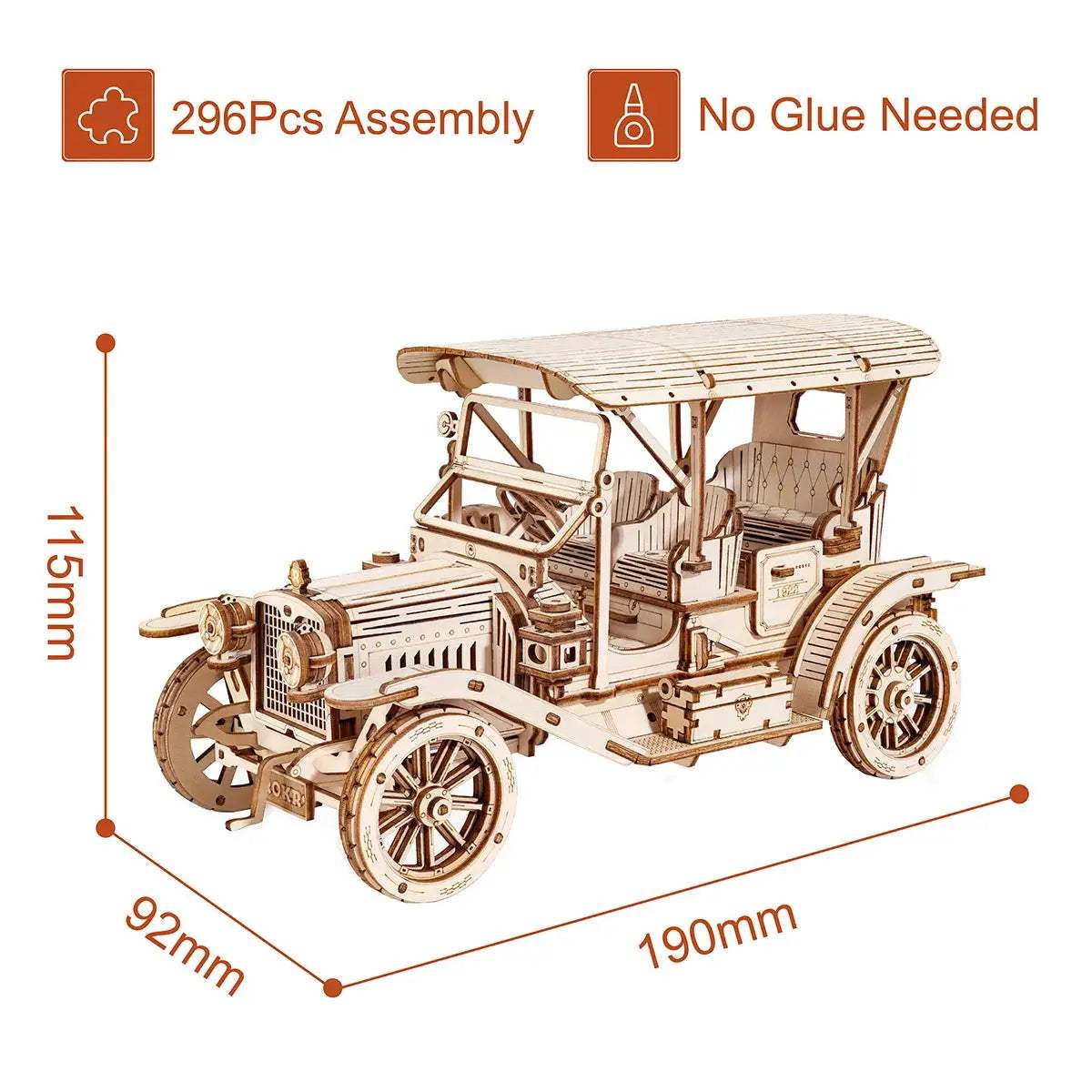  3D Wooden Puzzle Kit Premium Steam Train Model 1 To 15 Scale -  ToylandEU™