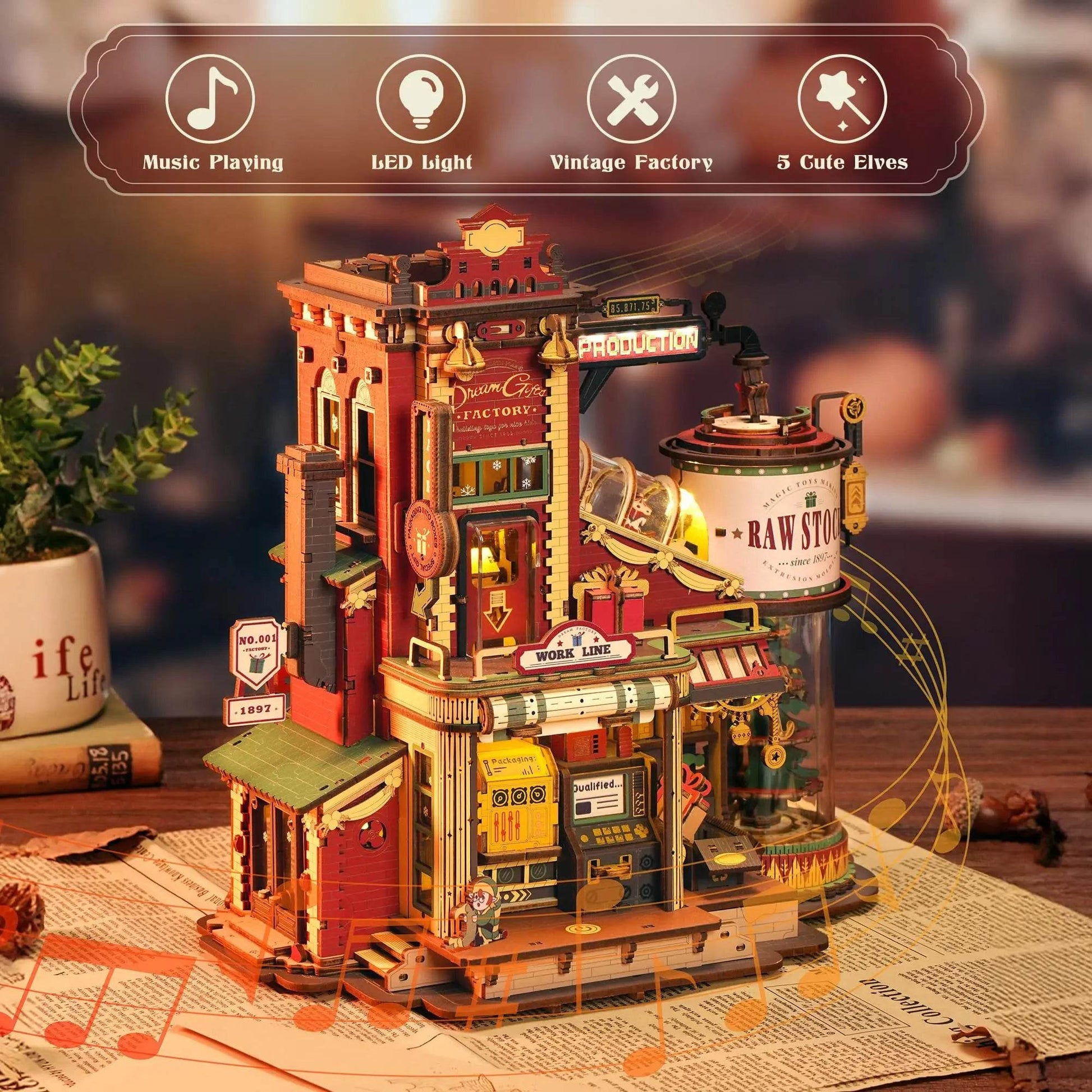 Premium 3D Wooden Puzzle Kit With Light And Music For Kids - ToylandEU