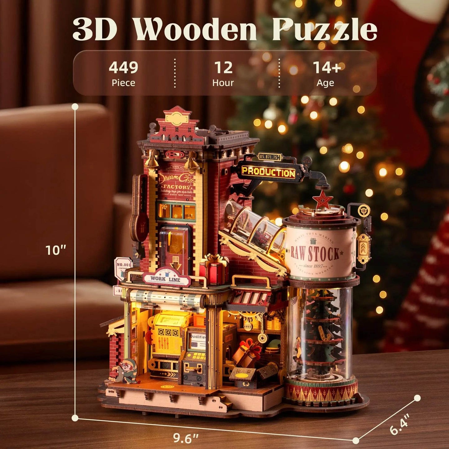 Premium 3D Wooden Puzzle Kit With Light And Music For Kids - ToylandEU