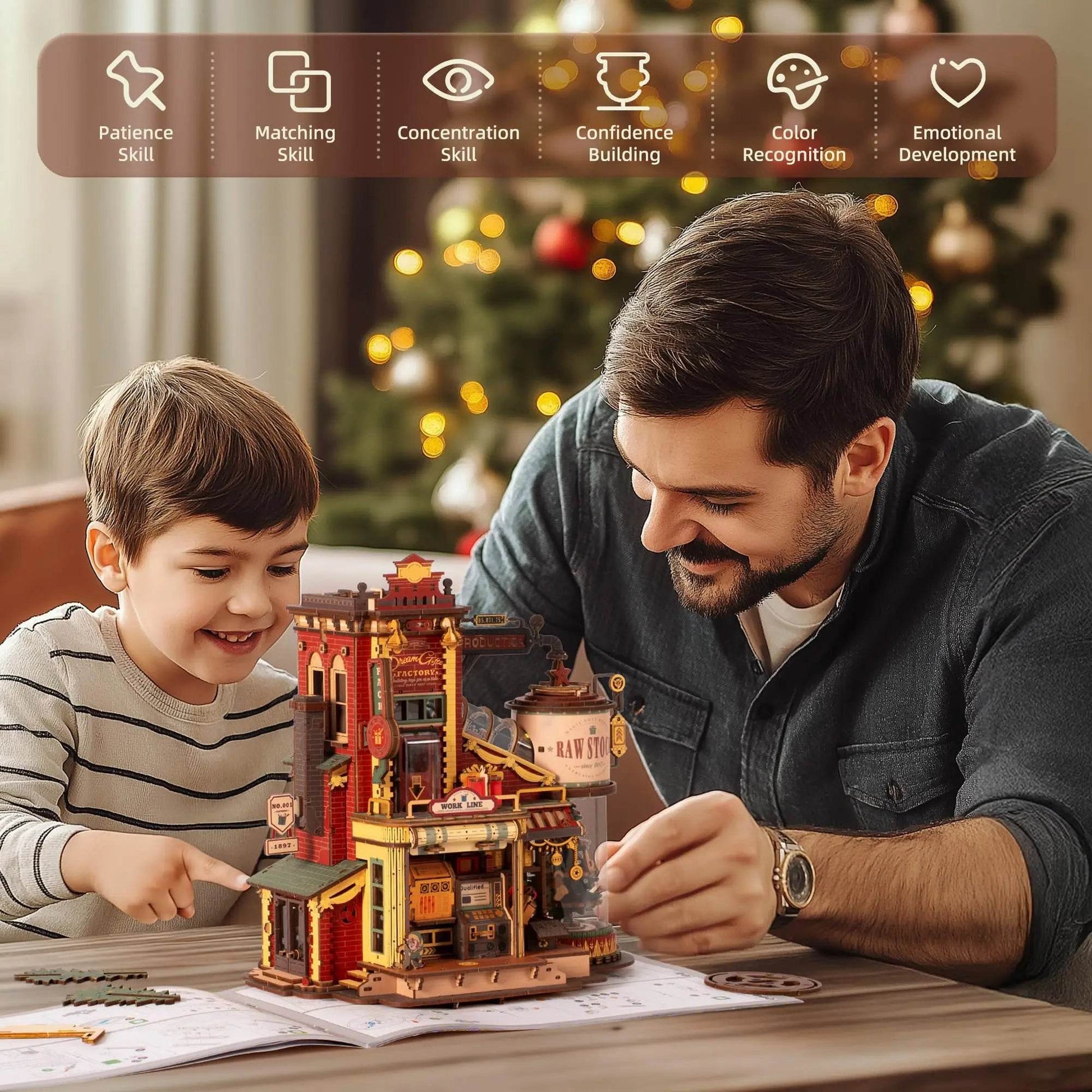 Premium 3D Wooden Puzzle Kit With Light And Music For Kids - ToylandEU