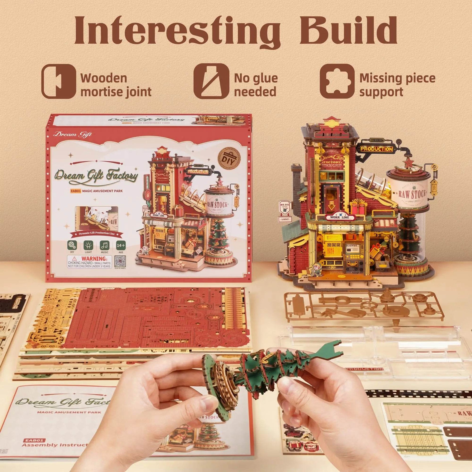 Premium 3D Wooden Puzzle Kit With Light And Music For Kids - ToylandEU