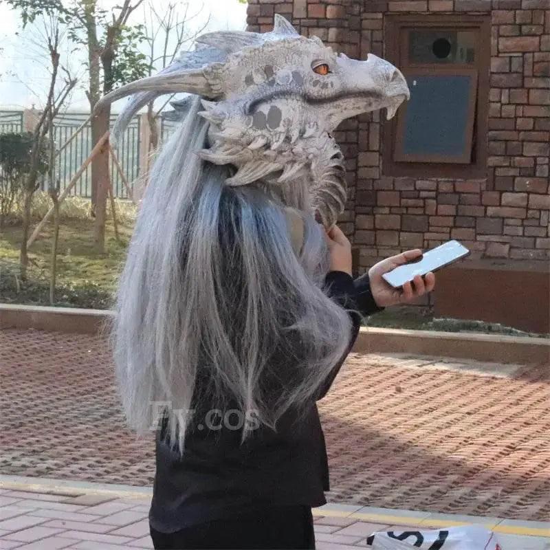  Premium 58cm Latex With Fur Dragon Mask Toyland EU -  ToylandEU™