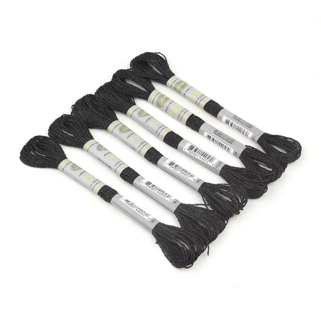  Premium 6-Pack Pearlescent High Gloss Metallic Embroidery Thread for Cross Stitch - 8 Meters Each, 6 Strands -  ToylandEU™