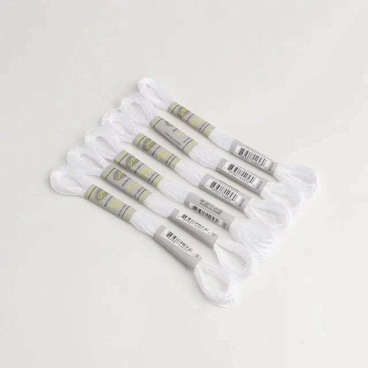  Premium 6-Pack Pearlescent High Gloss Metallic Embroidery Thread for Cross Stitch - 8 Meters Each, 6 Strands -  ToylandEU™