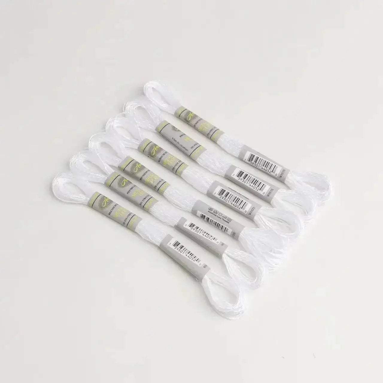 Premium 6-Pack Pearlescent High Gloss Metallic Embroidery Thread for Cross Stitch - 8 Meters Each, 6 Strands - ToylandEU