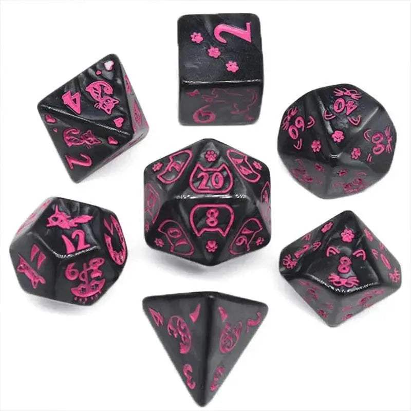 Premium 7 Piece Polyhedral DND Dice Set with Spherical Design for Enthusiastic Tabletop Role Players - ToylandEU