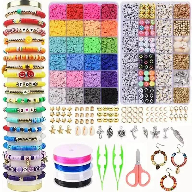 Premium 7200Pcs Clay Beads Kit Non Toxic For Beginners - ToylandEU