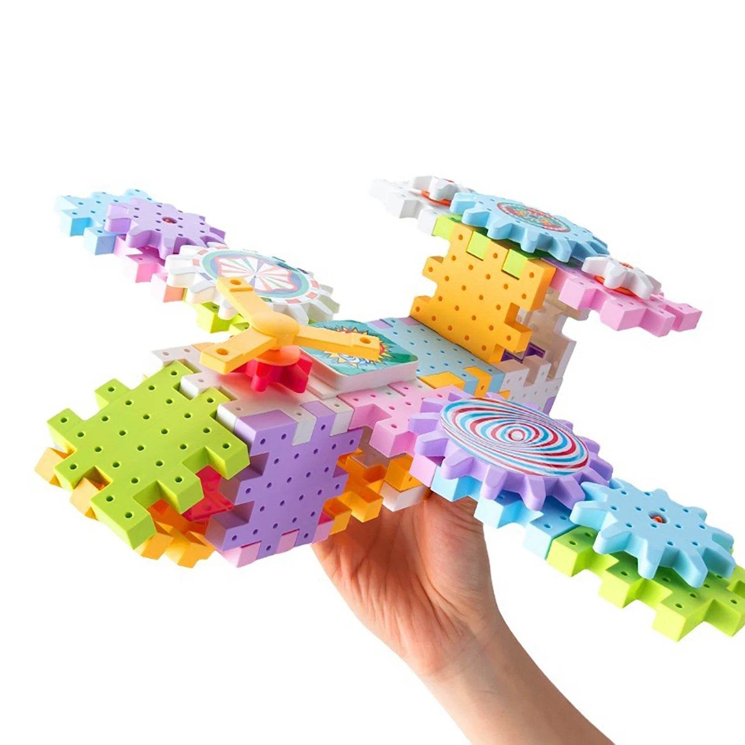 Premium 83Pcs Building Blocks Set Rotatable Colors For Kids - ToylandEU