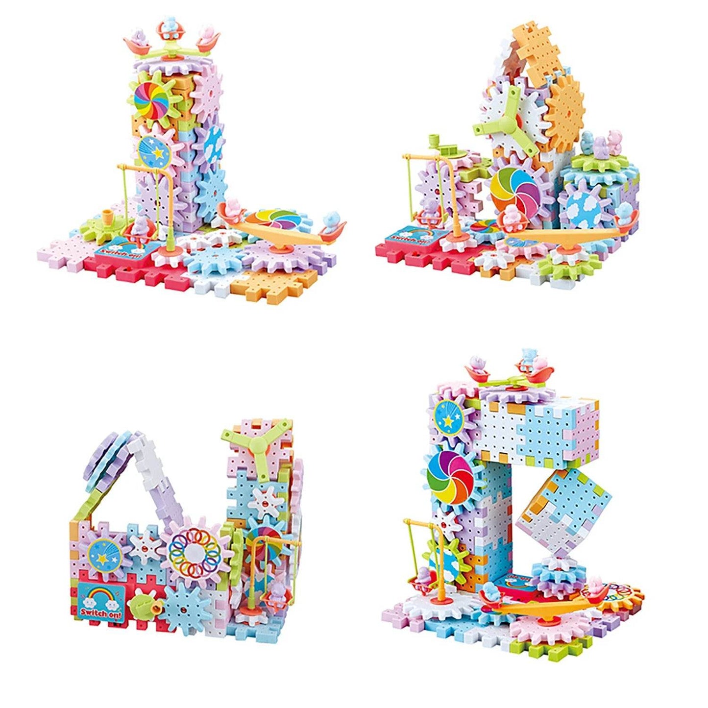 Premium 83Pcs Building Blocks Set Rotatable Colors For Kids - ToylandEU
