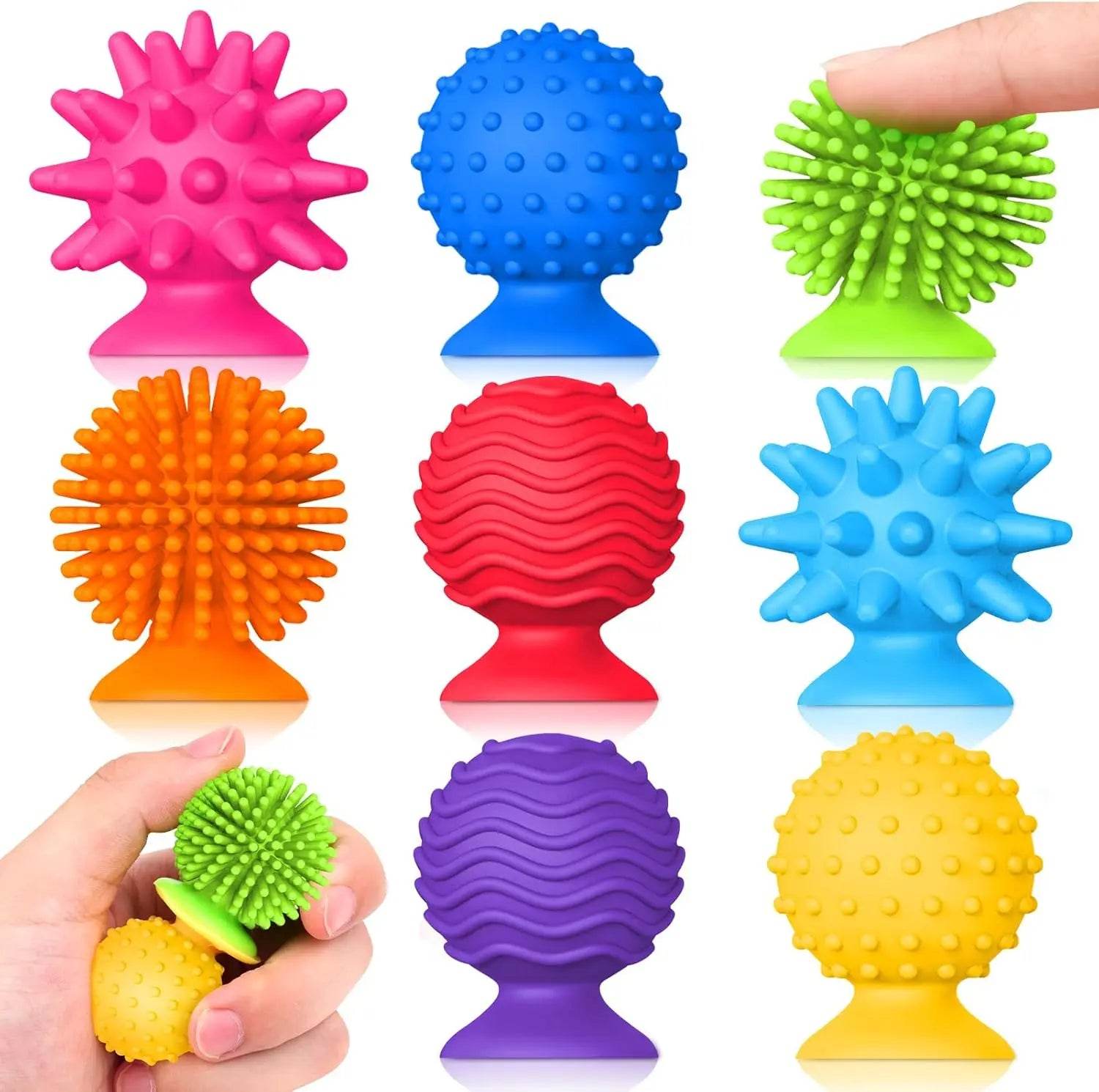 Premium 8Piece Silicone Fidget Toys Textured Cups For Teens - ToylandEU
