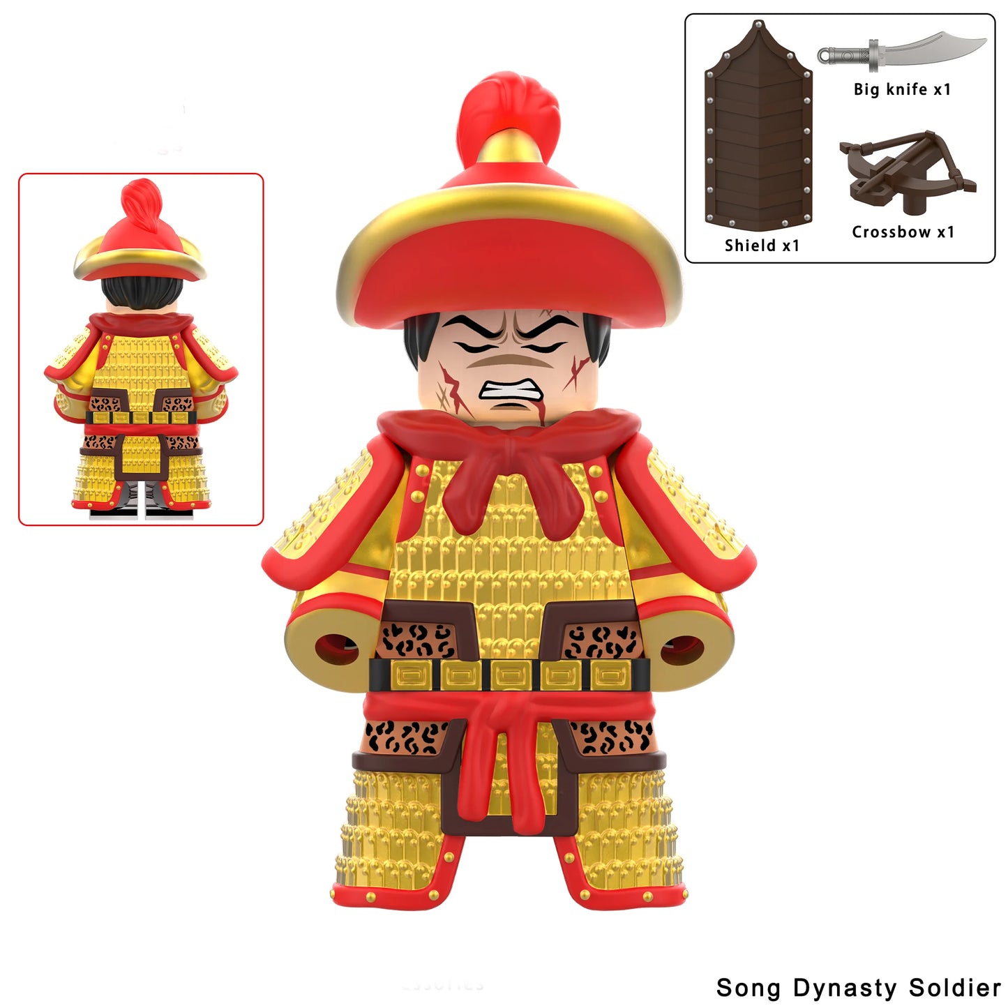 Premium Action Figure Building Block Yue Fei General Armor Soldier For Lego Compatible Builders Gift - ToylandEU
