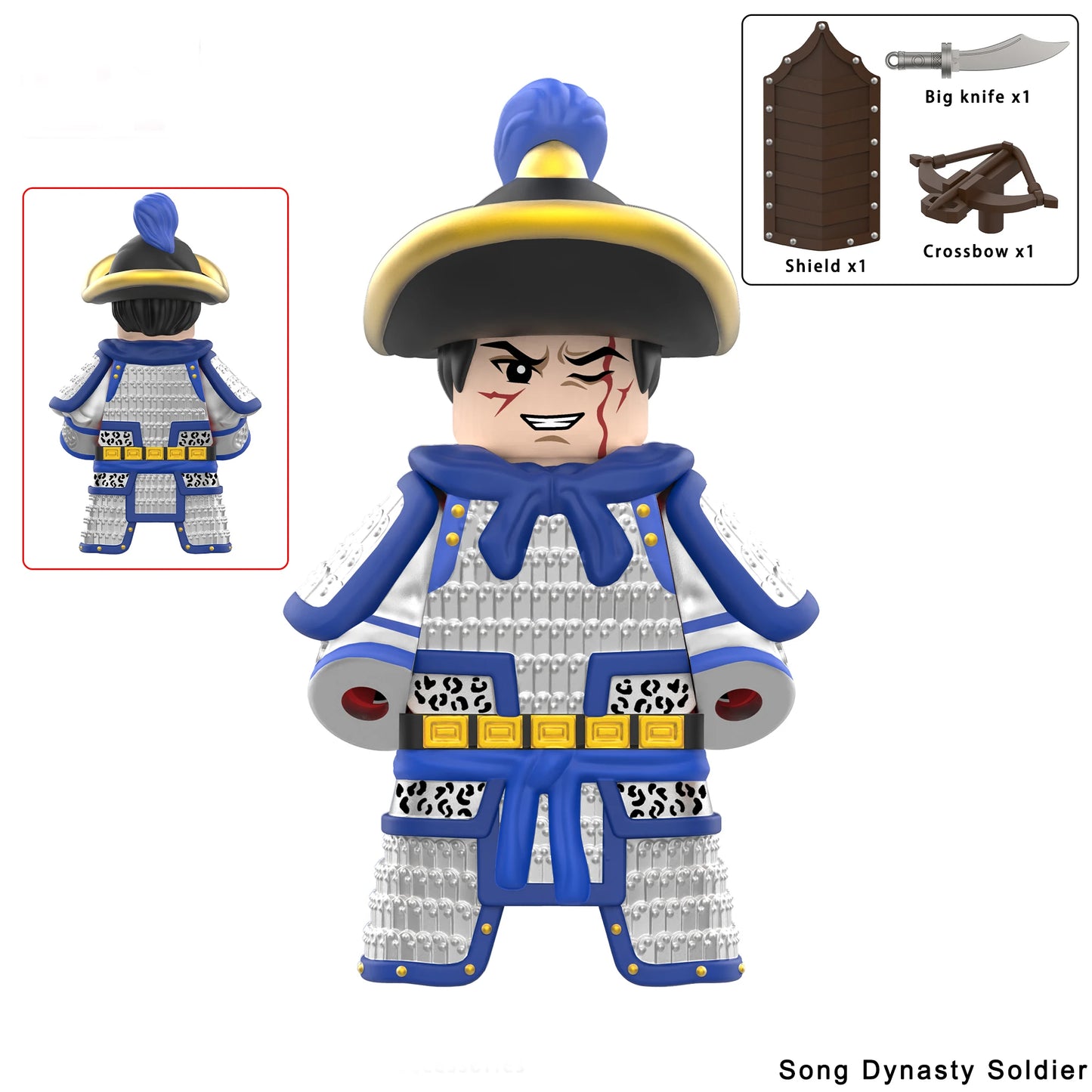 Premium Action Figure Building Block Yue Fei General Armor Soldier For Lego Compatible Builders Gift - ToylandEU