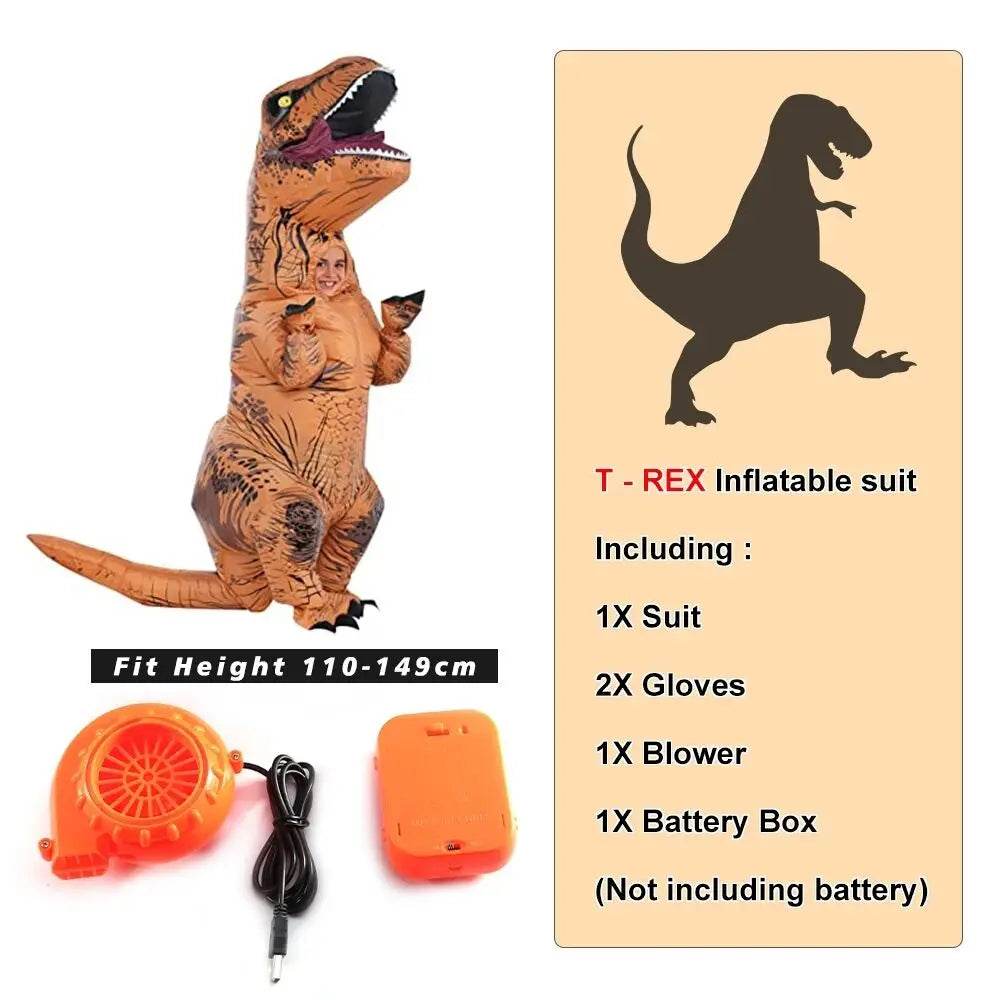 Premium Adult Inflatable Dinosaur Costume T Rex Halloween - ToylandEU